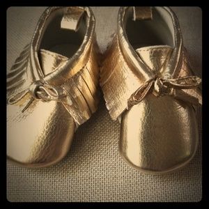 Gold Old Navy Baby Moccasins
